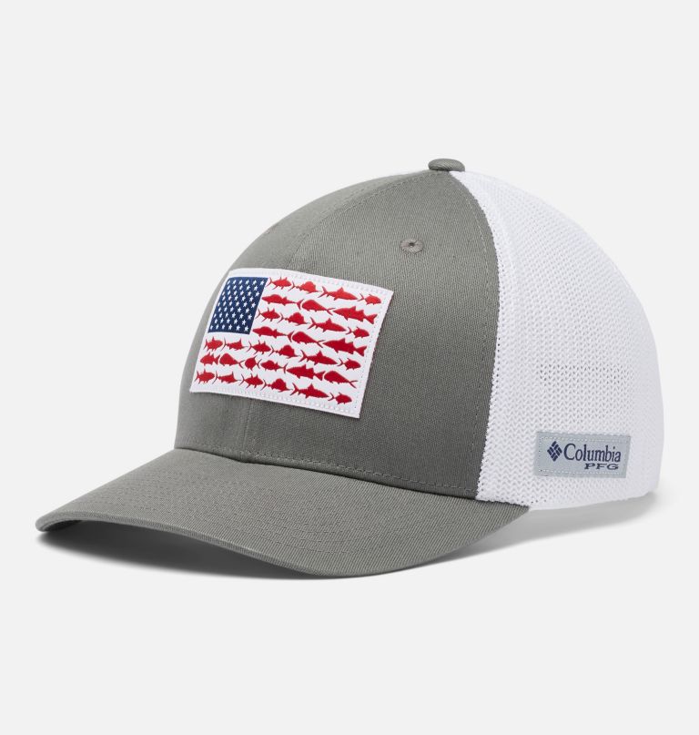 boné de beisebol de malha pfg fish flag