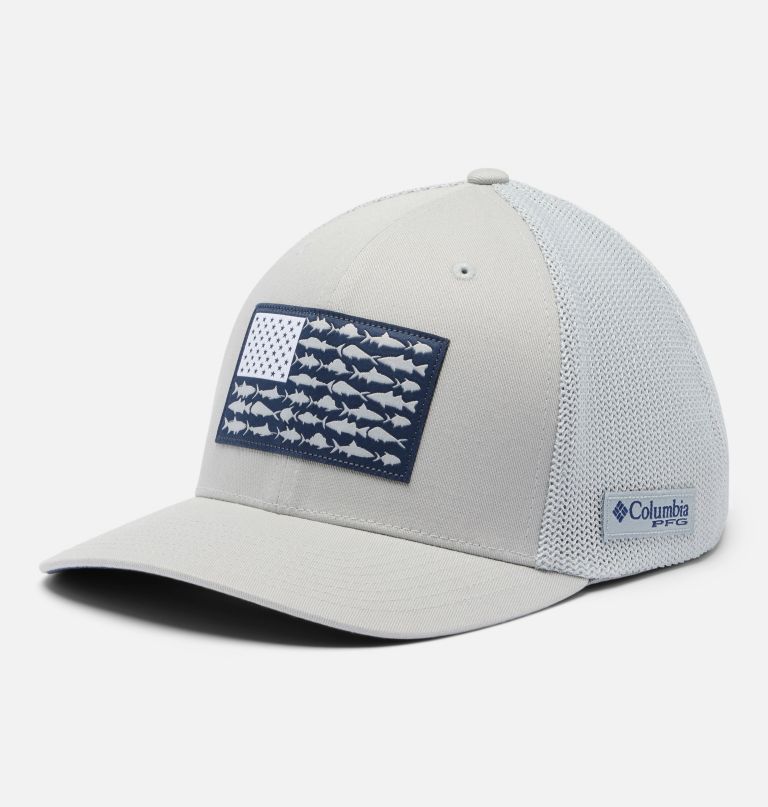 boné de beisebol de malha pfg fish flag