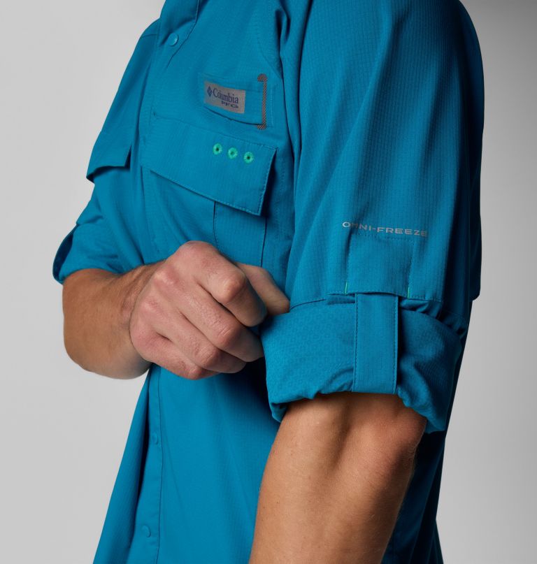 camisa de manga comprida masculina pfg shadowcaster zero
