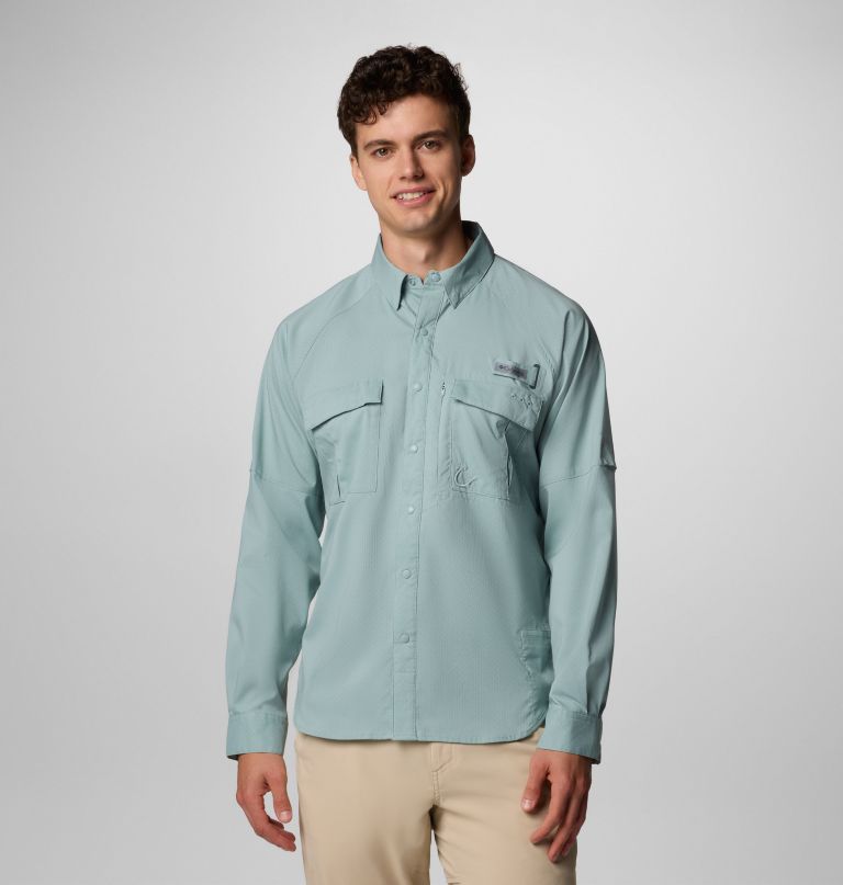 camisa de manga comprida masculina pfg shadowcaster zero