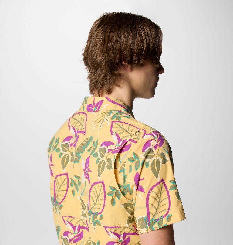 camisa masculina tech trail utility de manga curta com estampa.