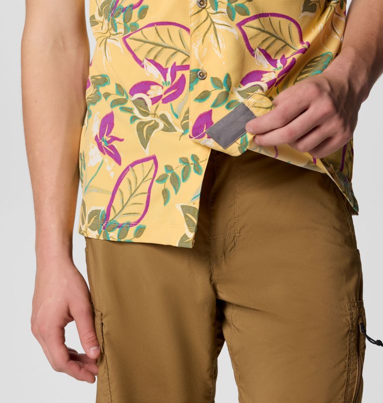 camisa masculina tech trail utility de manga curta com estampa.