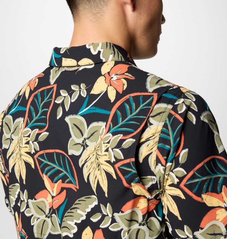 camisa masculina tech trail utility de manga curta com estampa.