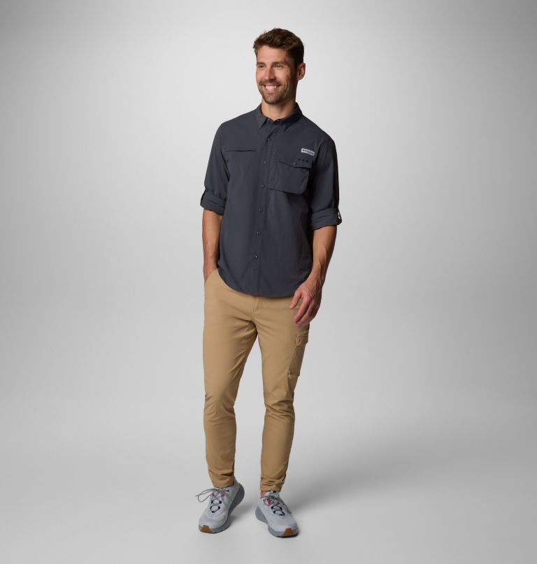 camisa de manga comprida masculina pfg wild cast