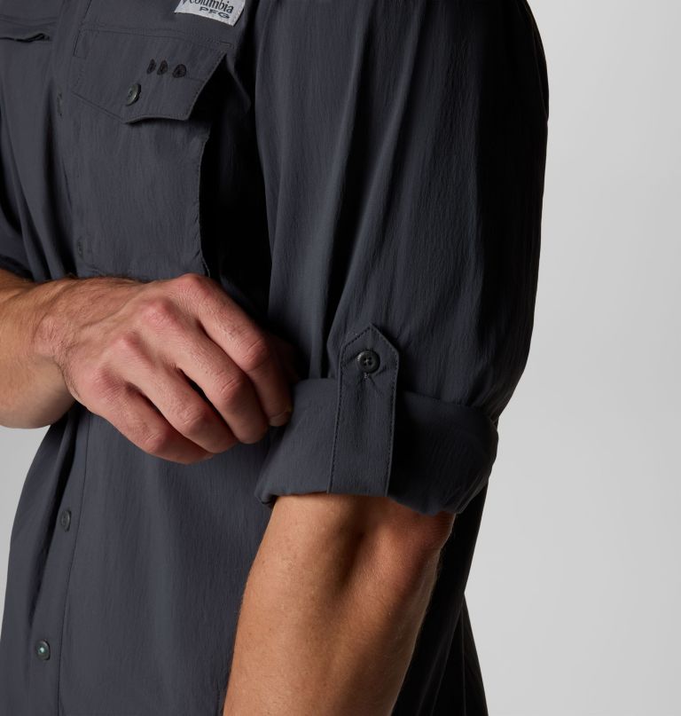 camisa de manga comprida masculina pfg wild cast