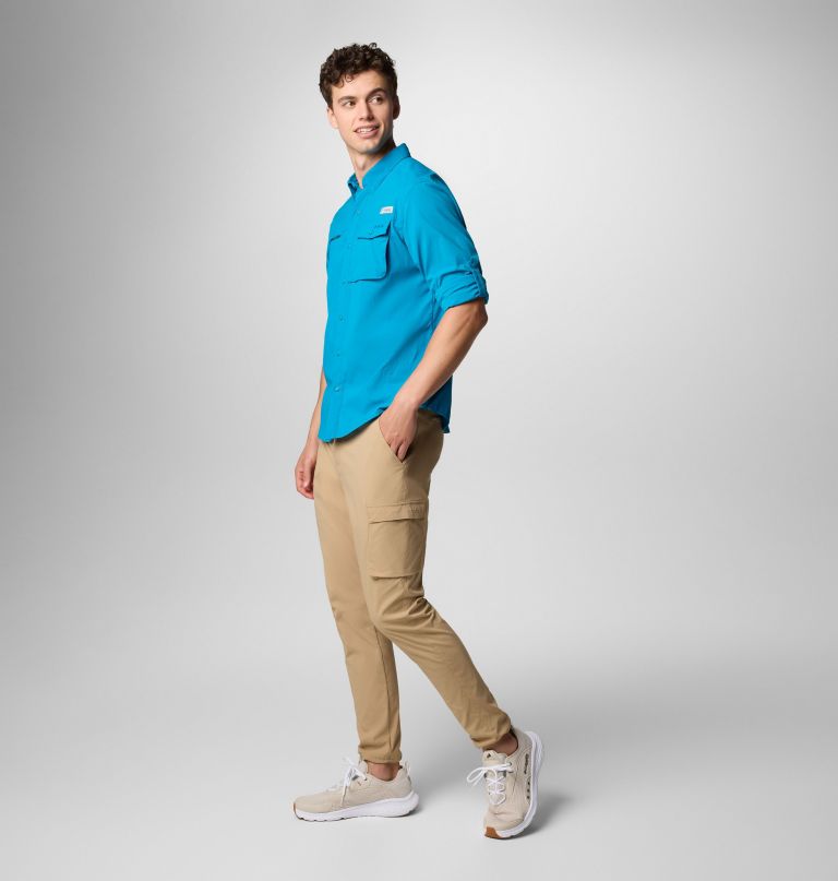 camisa de manga comprida masculina pfg wild cast