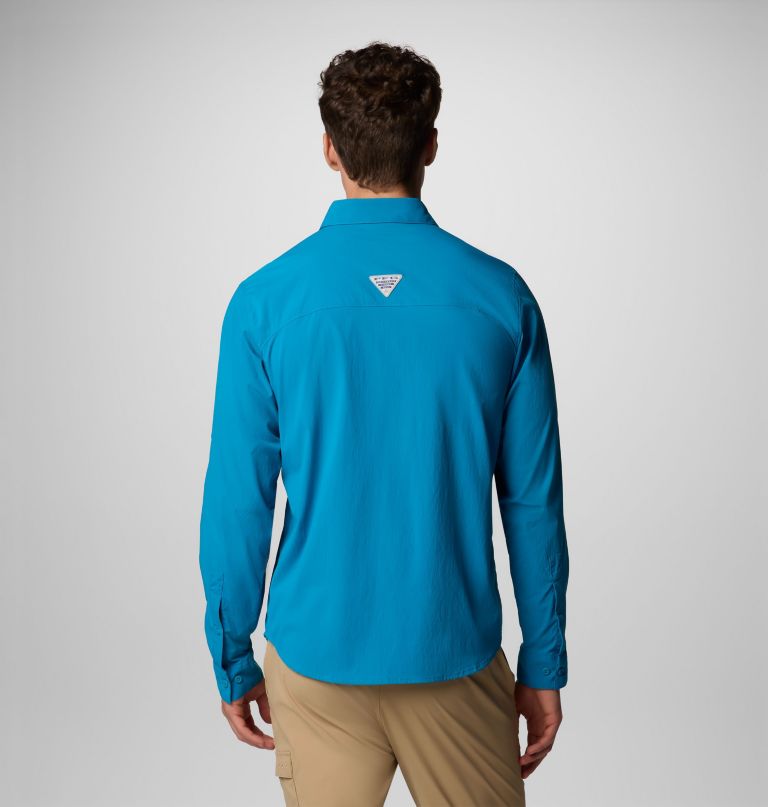 camisa de manga comprida masculina pfg wild cast