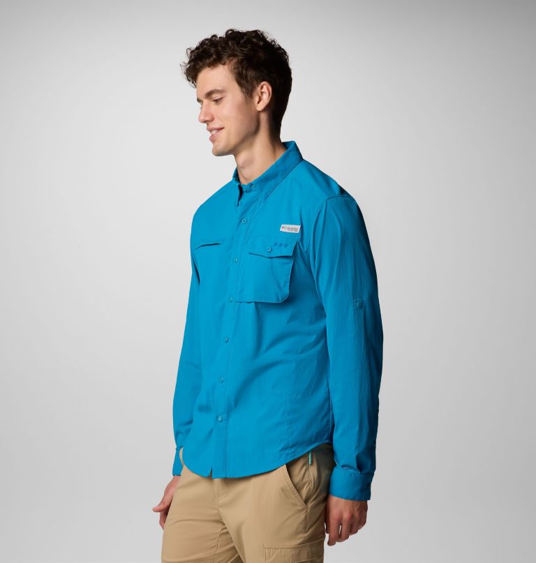 camisa de manga comprida masculina pfg wild cast