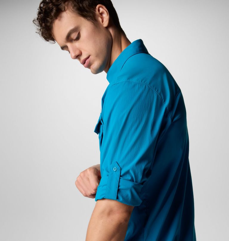 camisa de manga comprida masculina pfg wild cast