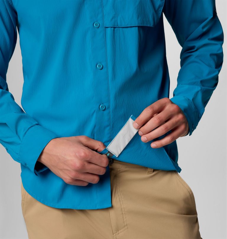 camisa de manga comprida masculina pfg wild cast