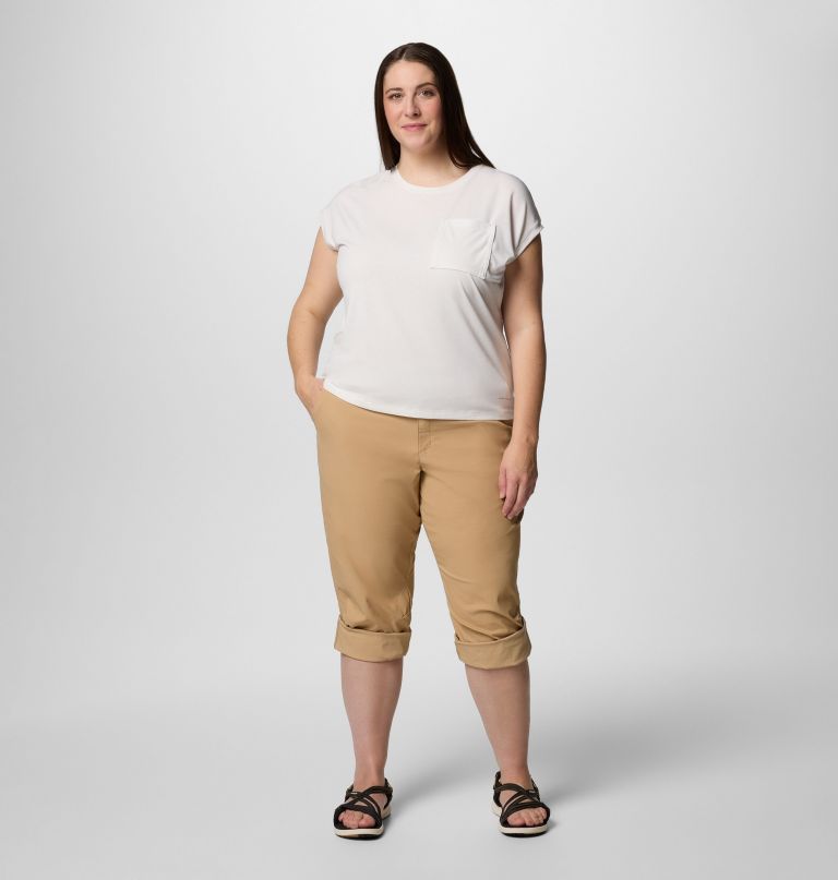 calça capri leslie falls feminina ii - tamanhos grandes