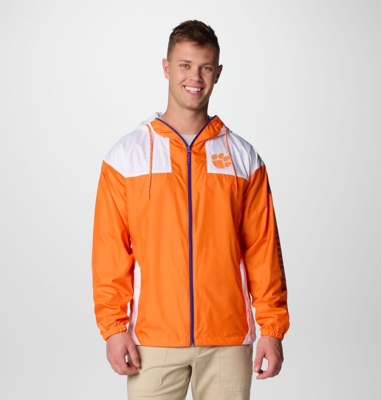 jaqueta corta-vento masculina universitária flash challenger ii - clemson