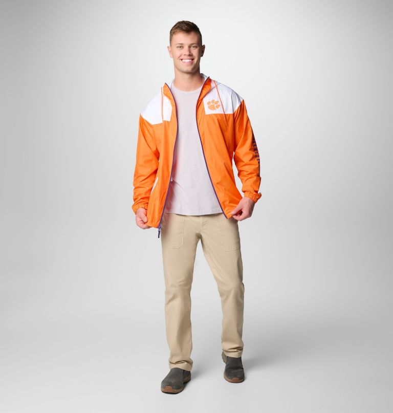 jaqueta corta-vento masculina universitária flash challenger ii - clemson