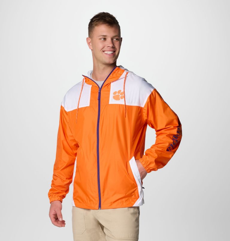 jaqueta corta-vento masculina universitária flash challenger ii - clemson