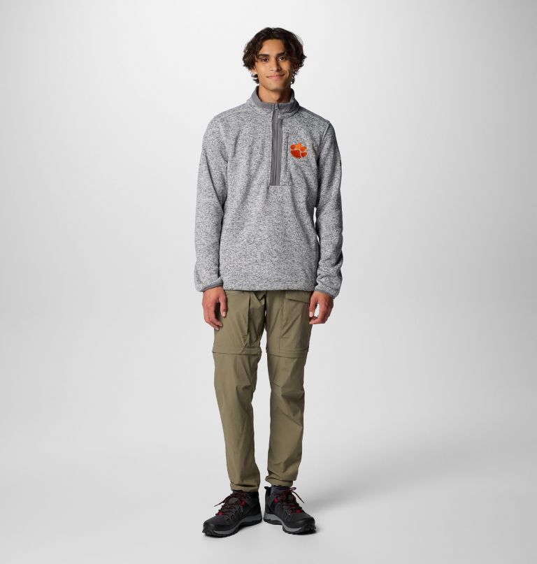 blusa de moletom masculina com meio zíper collegiate sweater weather - clemson