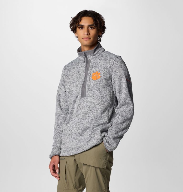 blusa de moletom masculina com meio zíper collegiate sweater weather - clemson