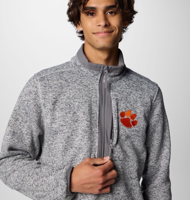 blusa de moletom masculina com meio zíper collegiate sweater weather - clemson