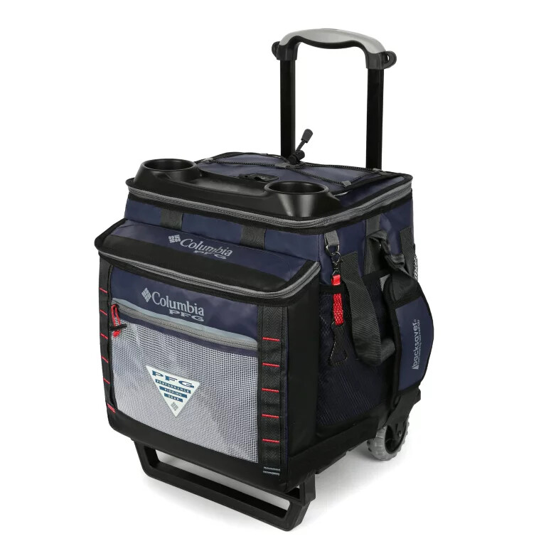 caixa térmica com rodas columbia pfg big katuna - capacidade para 60 latas