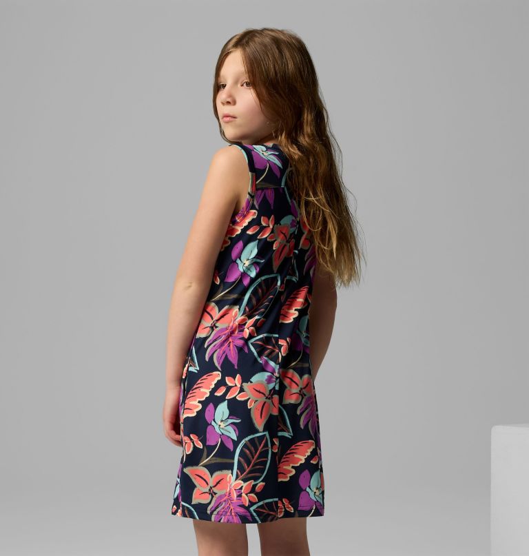 vestido estampado chill river para meninas