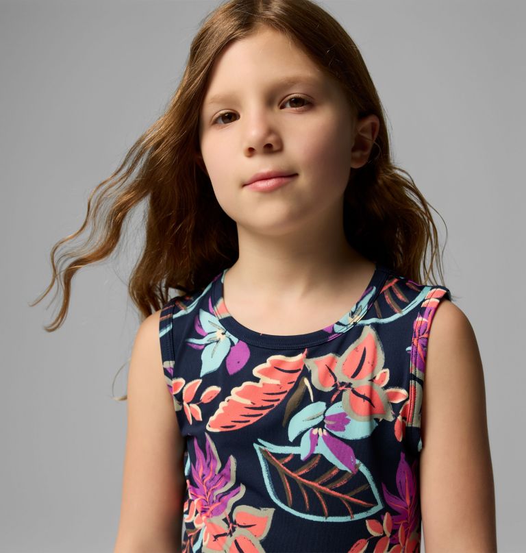 vestido estampado chill river para meninas