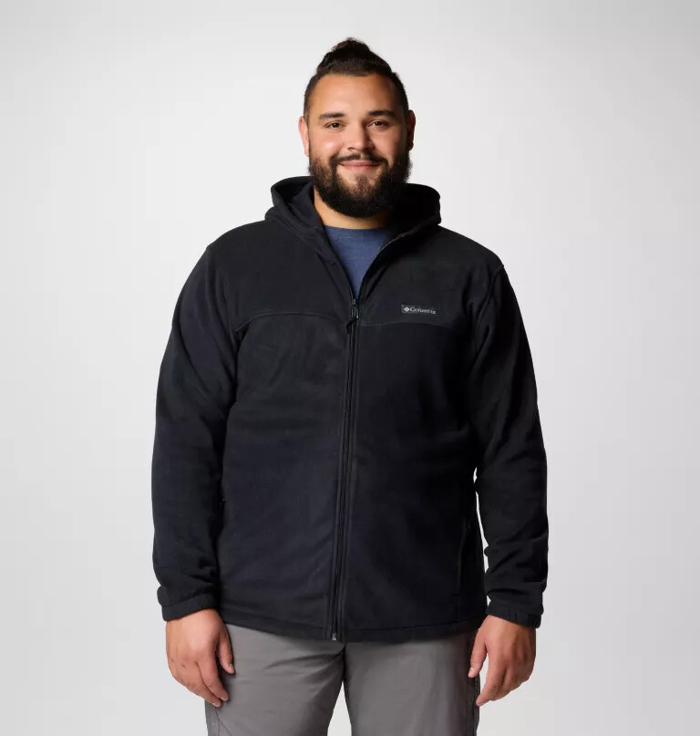 moletom com capuz e zíper frontal steens mountain para homens - tamanho grande