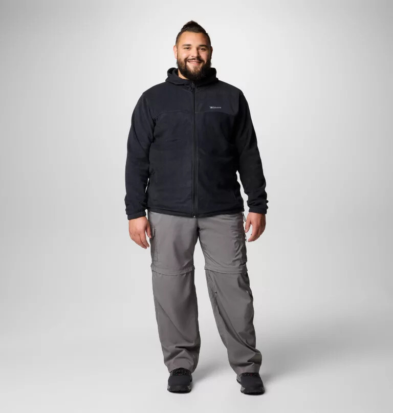 moletom com capuz e zíper frontal steens mountain para homens - tamanho grande