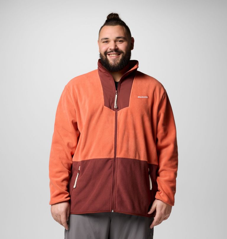 casaco de lã polar masculino sequoia grove com zíper completo - tamanho grande