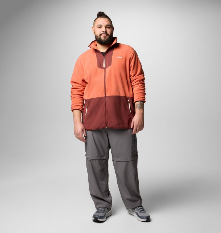 casaco de lã polar masculino sequoia grove com zíper completo - tamanho grande
