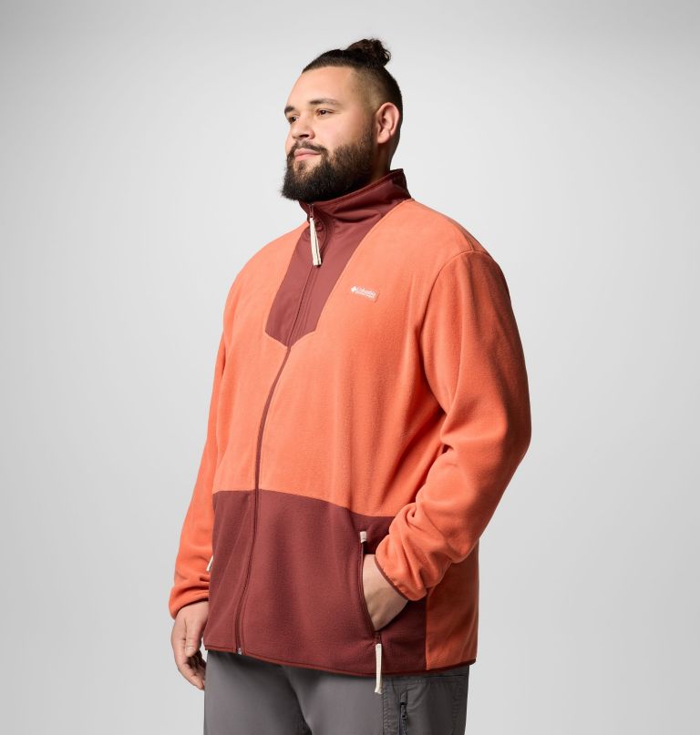 casaco de lã polar masculino sequoia grove com zíper completo - tamanho grande
