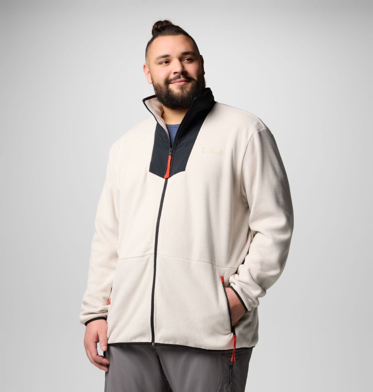 casaco de lã polar masculino sequoia grove com zíper completo - tamanho grande