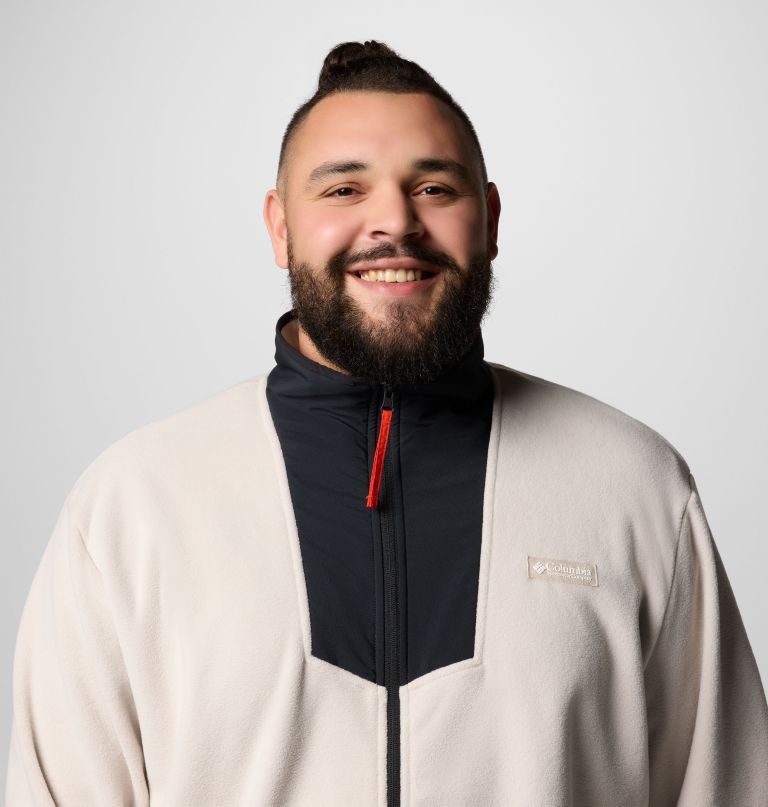 casaco de lã polar masculino sequoia grove com zíper completo - tamanho grande