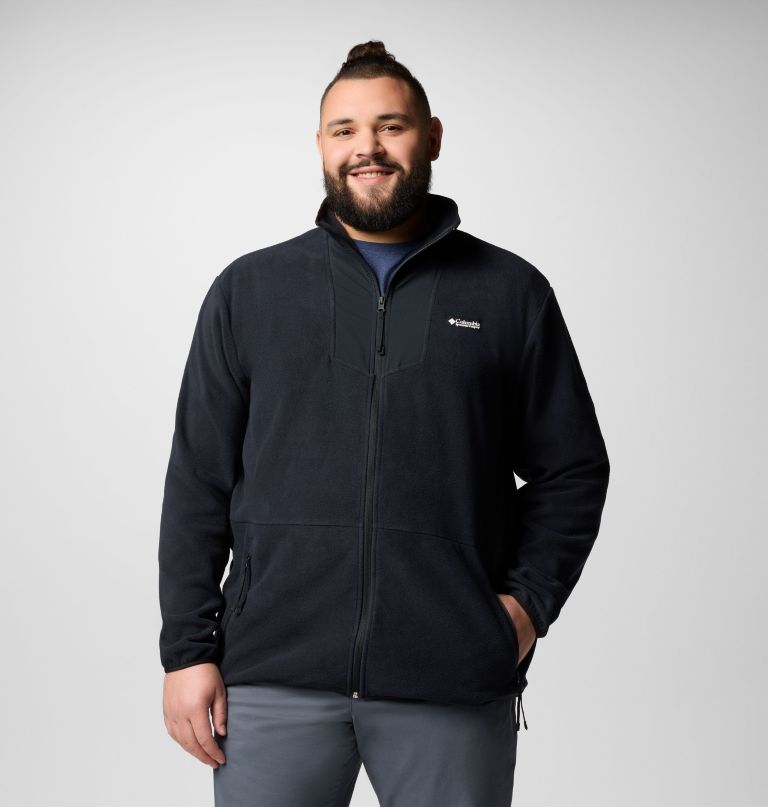 casaco de lã polar masculino sequoia grove com zíper completo - tamanho grande