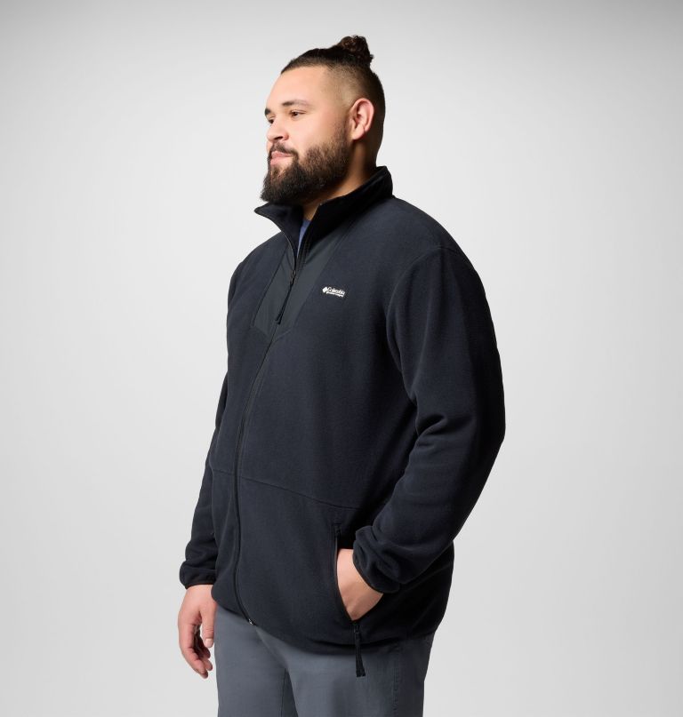 casaco de lã polar masculino sequoia grove com zíper completo - tamanho grande