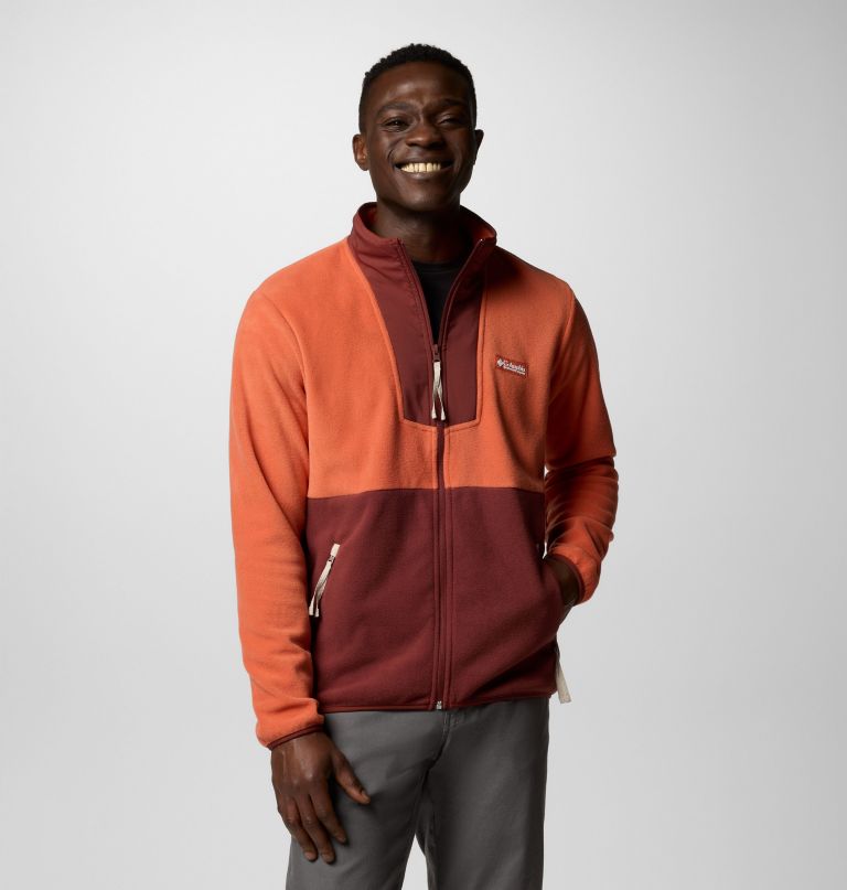 casaco de lã polar masculino sequoia grove com zíper completo - tamanho alto