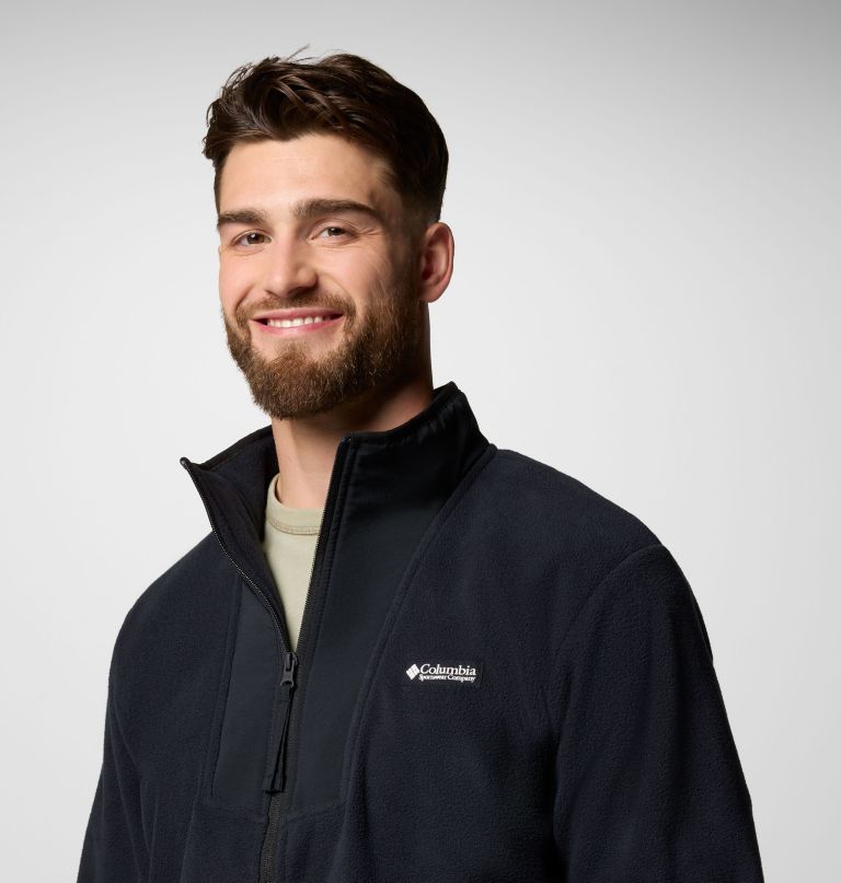 casaco de lã polar masculino sequoia grove com zíper completo - tamanho alto