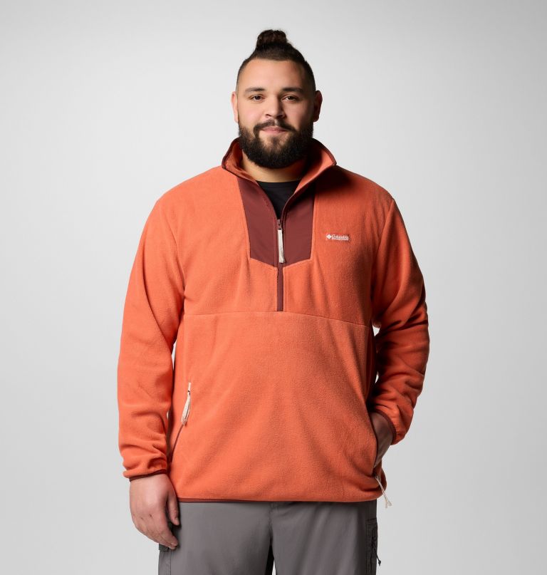 casaco de lã polar masculino sequoia grove com meio zíper - tamanho grande