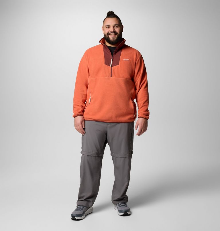 casaco de lã polar masculino sequoia grove com meio zíper - tamanho grande