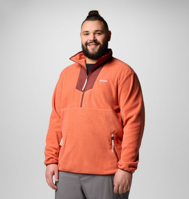 casaco de lã polar masculino sequoia grove com meio zíper - tamanho grande