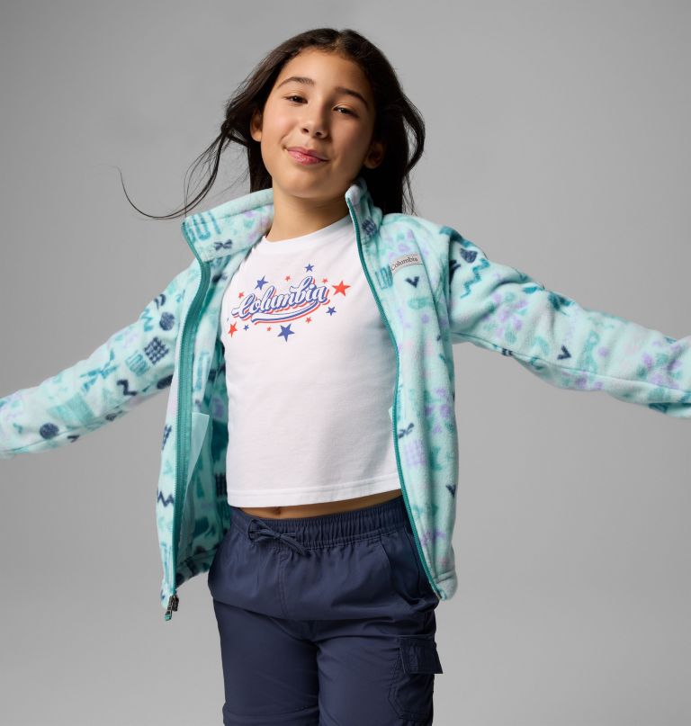 jaqueta de lã estampada benton springs ii para meninas
