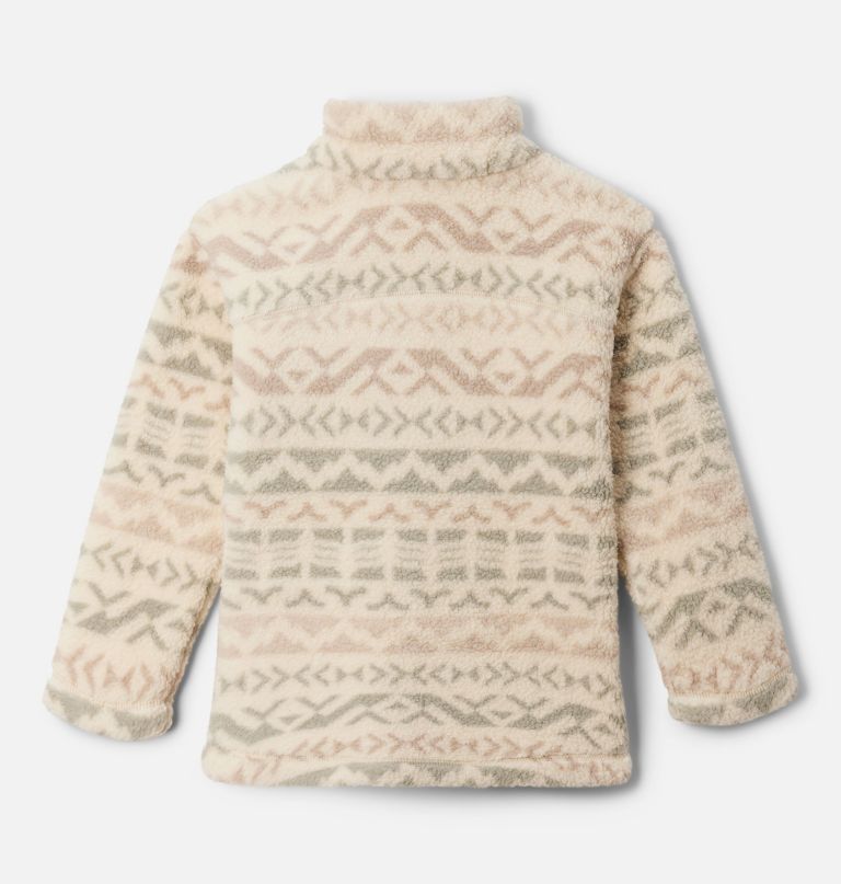 jaqueta de lã polar com zíper frontal e estampa west bend para meninas