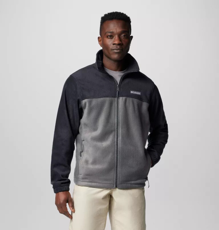 jaqueta masculina steens mountain 2.0 com zíper frontal e forro de lã.