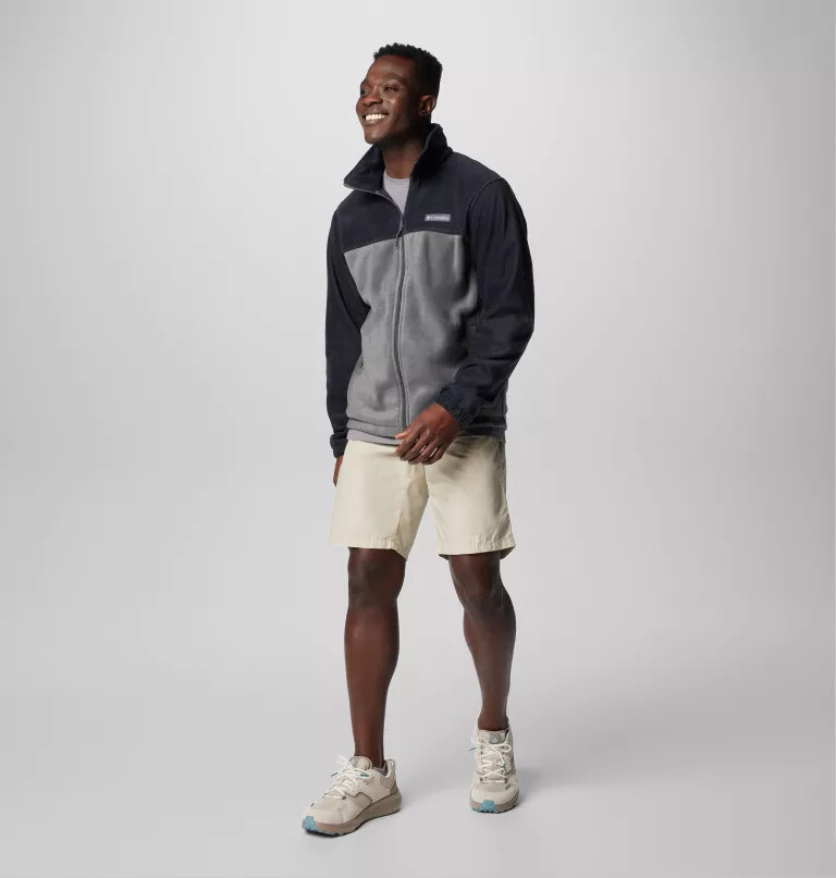 jaqueta masculina steens mountain 2.0 com zíper frontal e forro de lã.