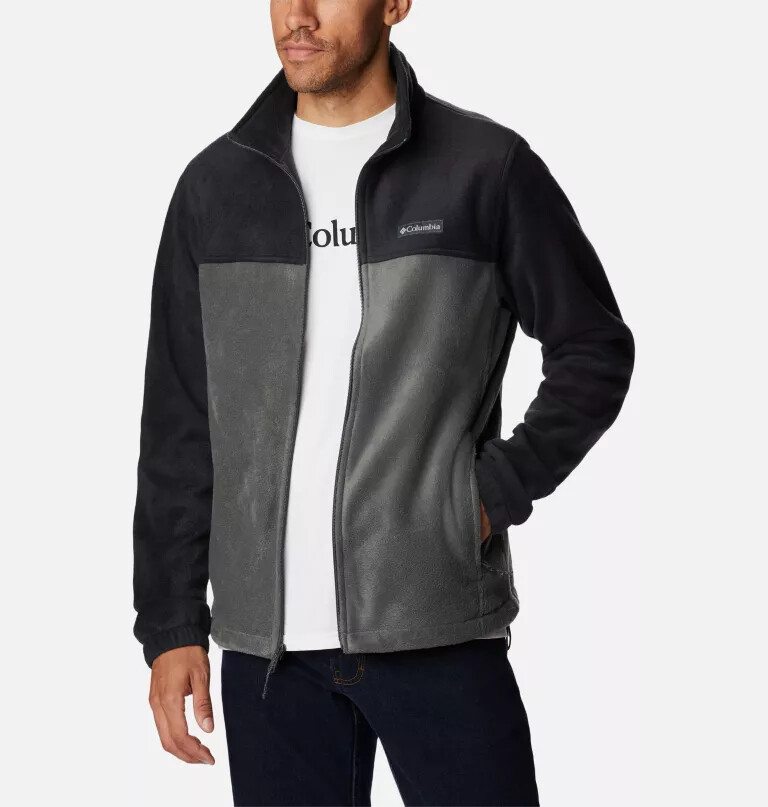 jaqueta masculina steens mountain 2.0 com zíper frontal e forro de lã.