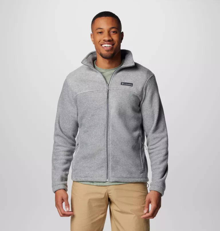 jaqueta masculina steens mountain 2.0 com zíper frontal e forro de lã.