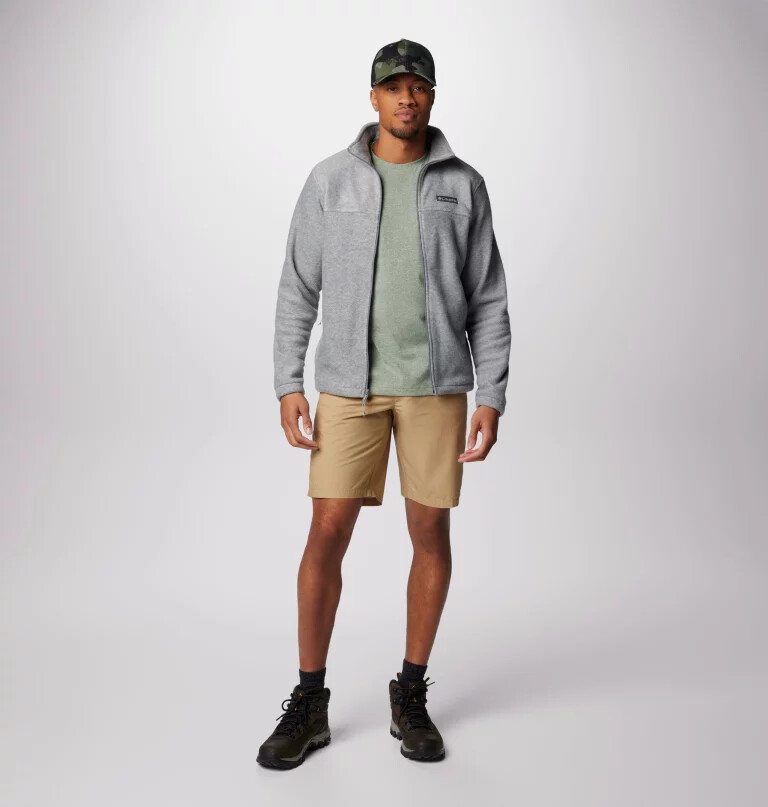 jaqueta masculina steens mountain 2.0 com zíper frontal e forro de lã.