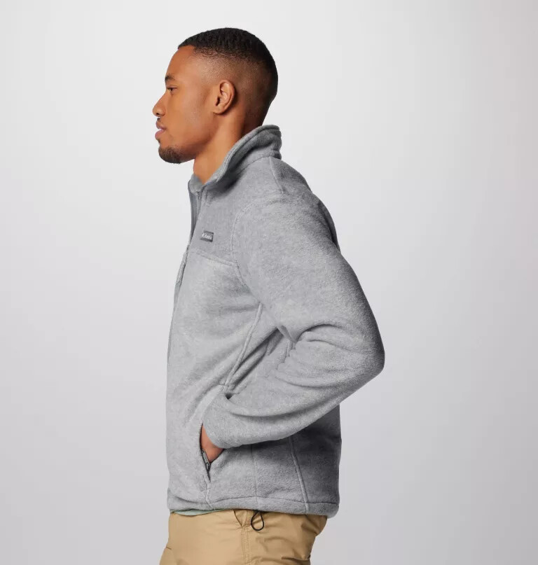 jaqueta masculina steens mountain 2.0 com zíper frontal e forro de lã.