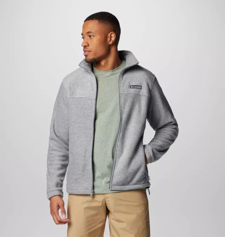 jaqueta masculina steens mountain 2.0 com zíper frontal e forro de lã.