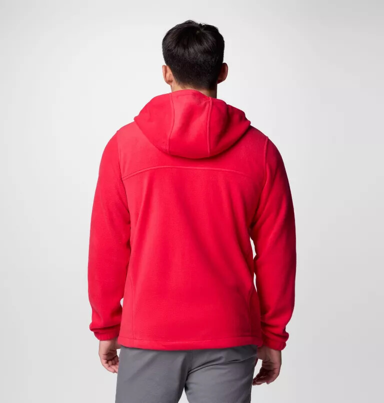 moletom masculino steens mountain com zíper frontal e capuz de lã.