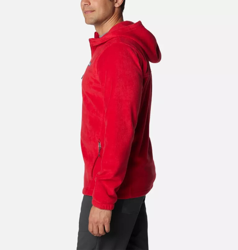 moletom masculino steens mountain com zíper frontal e capuz de lã.