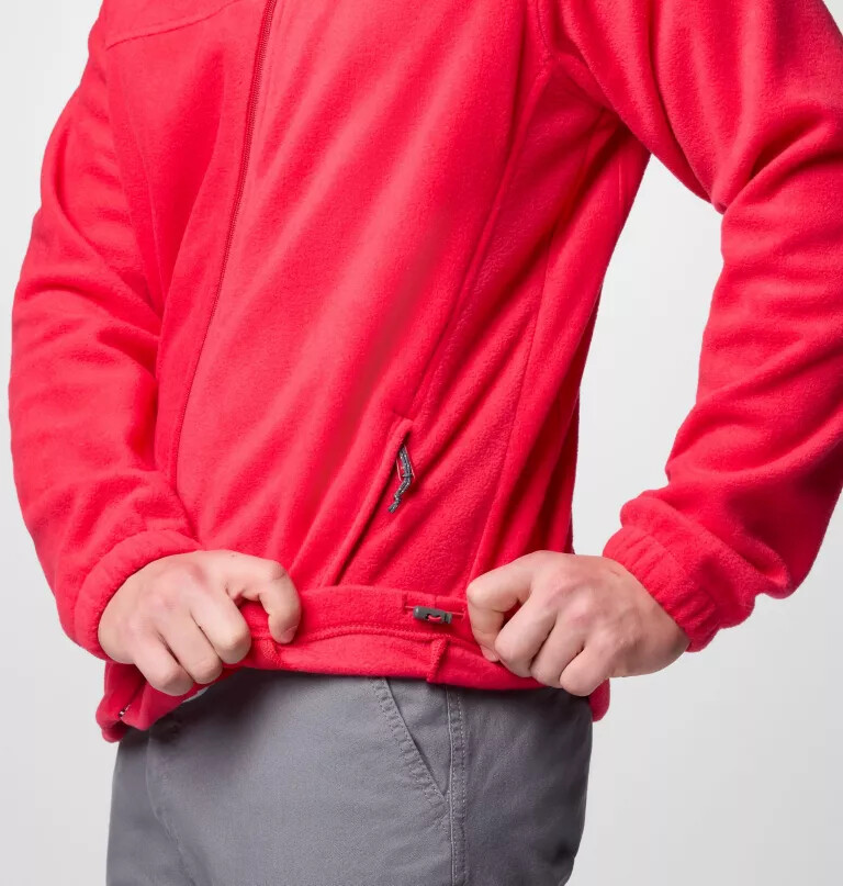 moletom masculino steens mountain com zíper frontal e capuz de lã.